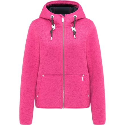 ICEBOUND Gebreide fleece jas Dames roze melange