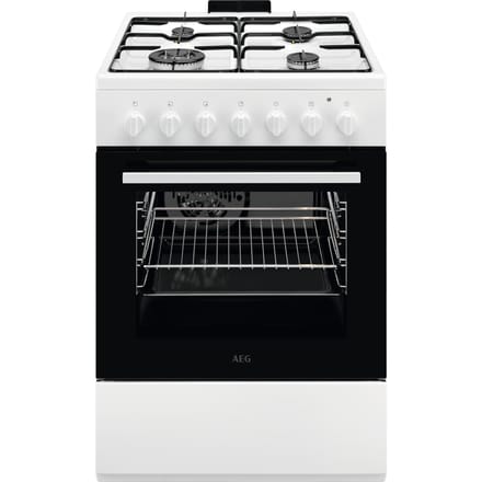 AEG Elektrisch fornuis met gaskookplaat CKB64101BW