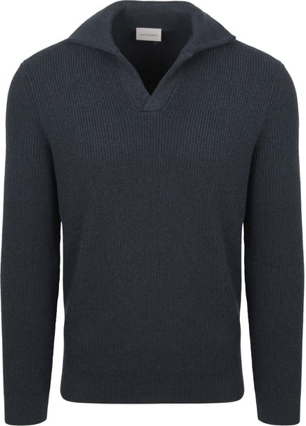 Suitable Trui Riva Knit Donkerblauw (navy) - Maat XL - Heren - Pullover