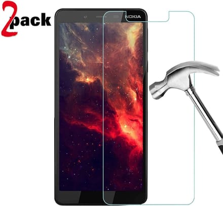 Screenprotector Glas - Tempered Glass Screen Protector Geschikt voor: Nokia 1 Plus - 2x