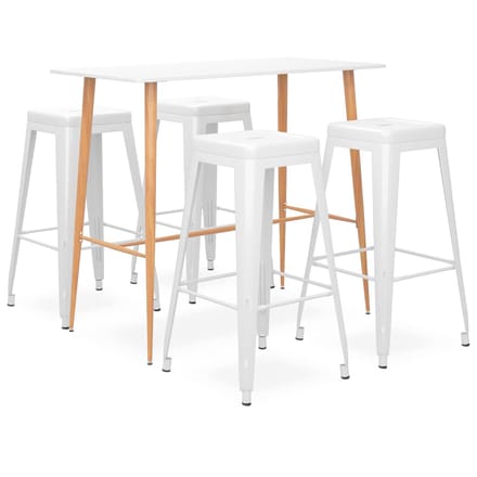 vidaXL - 5-delige - Barset - wit