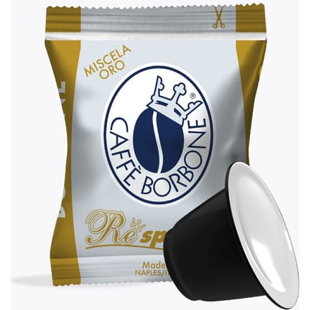 Caffè Borbone Miscela Oro 100 Stk. Espresso Capsules | Nespresso-compatibel | Evenwichtige Arabica-Robusta melange met amandeltoetsen