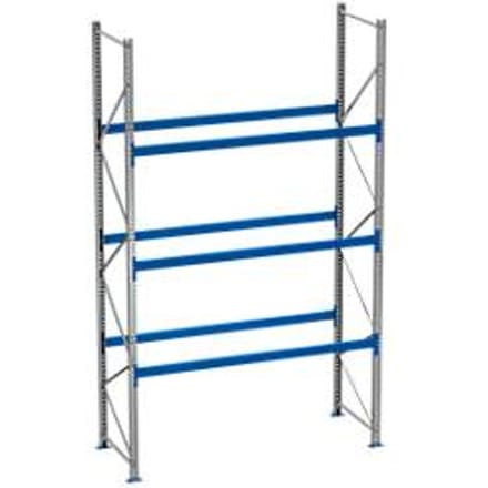 Palletstelling PR 600, basissectie, H 4700 mm, max. 800 kg, 3 dwarssteunen