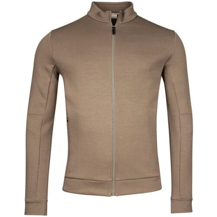 Thomas Maine Vest Sweat Cardigan Zip Doubleface Interlock Greige / male