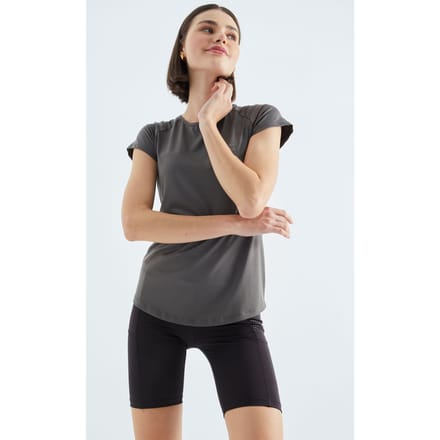Dames T-shirt met korte mouwen en ronde hals