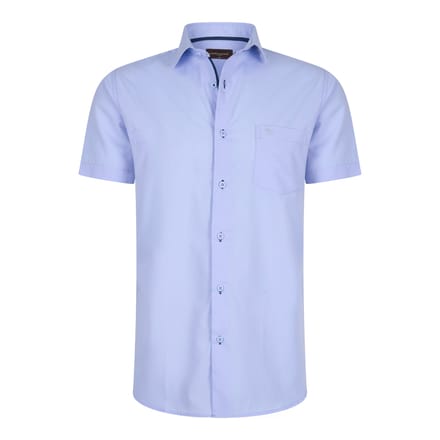 Cappuccino Italia - Heren Overhemden Palermo - Blauw - Maat L