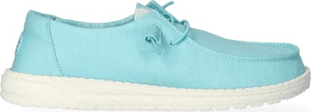 HEYDUDE - Wendy Canvas Dames Instappers Turquoise - Maat 36