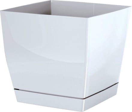 Bloempot Vierkant Dukp 14x14x12,4cm WIT Prosperplast
