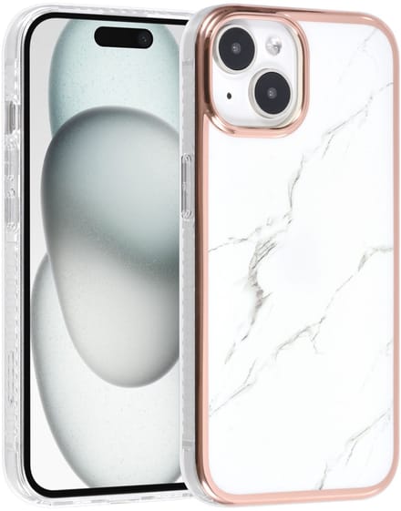 UNIQ Accessory Back Cover - Apple iPhone 15 - Marble - Schokabsorberend - Elegant Design
