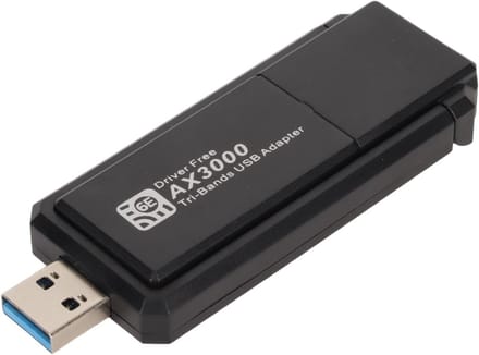 WiFi 6E USB-netwerkadapter 5400 Mbps - USB 3.0 tri-band 2,4/5/6 GHz voor Windows 10/11