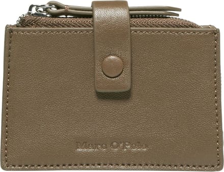 Marc O'Polo Leren Portemonnee Carina Zip Wallet Dark Walnut Bruine