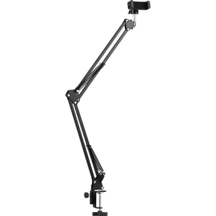 Support de bras de ciseaux de Suspension en métal réglable + support de téléphone + adaptateur de rotule pour YouTube noir