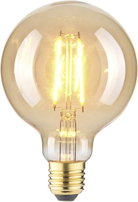 LightMe LM85060 LED-lamp E27 Globe 4.5 W Barnsteen (Ø x h) 95 mm x 140 mm Filament / Retro-LED 1 stuk(s)