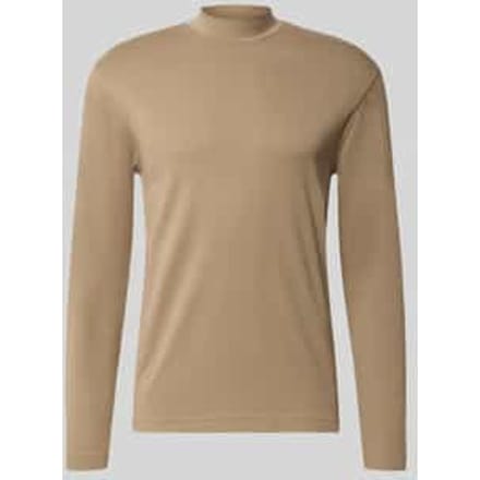 Shirt met lange mouwen met opstaande kraag model 'MORITZO'