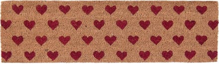 Clayre & Eef Deurmat 75x22 cm Rood Kokos Hart