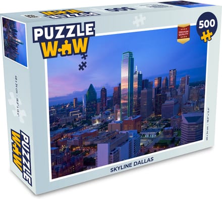 Puzzel Skyline Dallas - Legpuzzel - Puzzel 500 stukjes