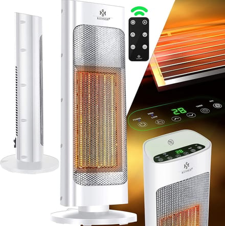 Keramische Ventilator Kachel met Afstandsbediening 2000W en Timer - Stil en Energiezuinig