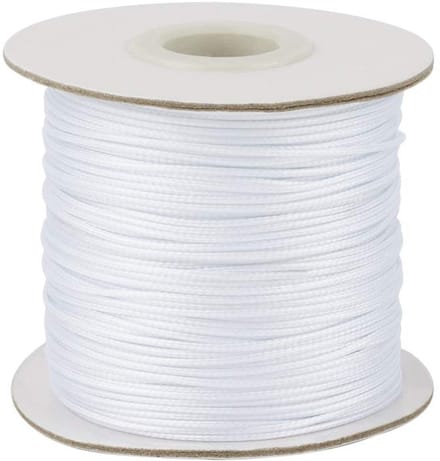 Dailygoods - Gewoven Polyester Koord - DIY Sieraden Maken - 85 Meter - Wit - Macramé Touw - Handig voor Creatieve Projecten - 1mm Dikte