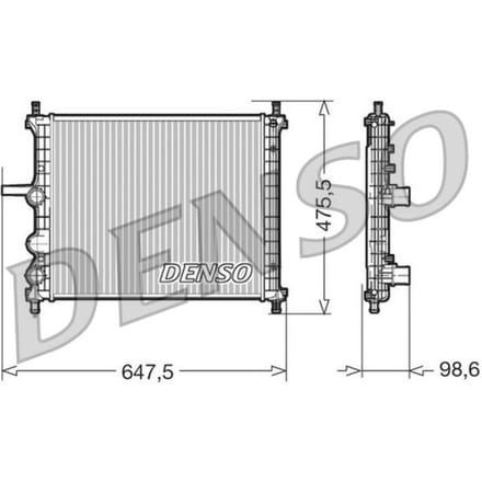 Radiator, motorkoeling DENSO DRM09038