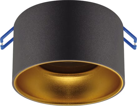 PANAMA - inbouwspot Armatuur - Rond - Zwart/Goud kleur - 85mm