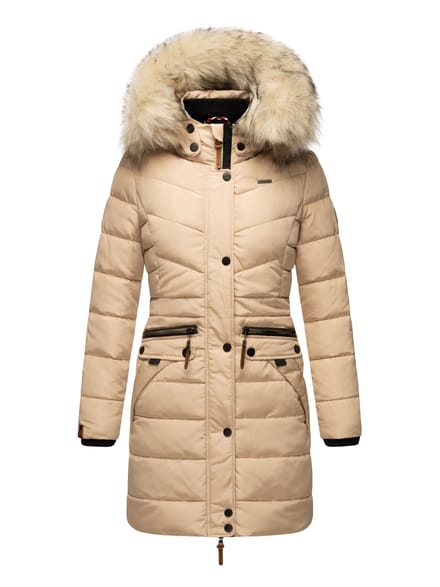 Navahoo Dames Winterjas Paula – Extra Warm, Waterafstotend & Met Afneembare Bontkraag