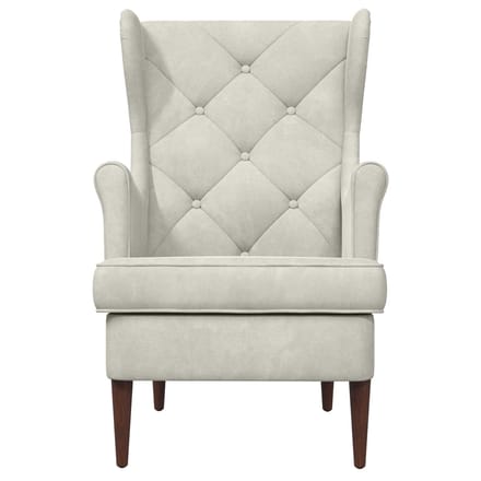 vidaXL - Fauteuil - Crèmekleurig - Fluweel