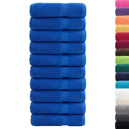 vidaXL - Badhanddoeken - SOLUND - 10 - st - 600 - g/m² - 100x150 - cm - blauw
