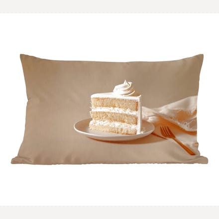 Sierkussens - Kussentjes Woonkamer - 60x40 cm - Vanilletaart - Cake - Romig