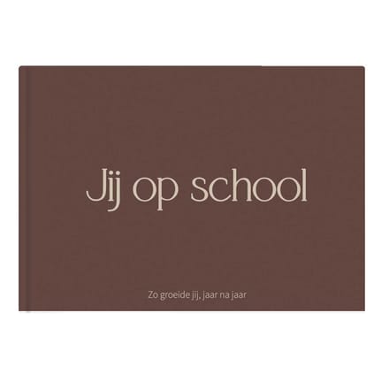 Writemoments Jij op School - Schoolfotoboek 16 Schooljaren - Bruin