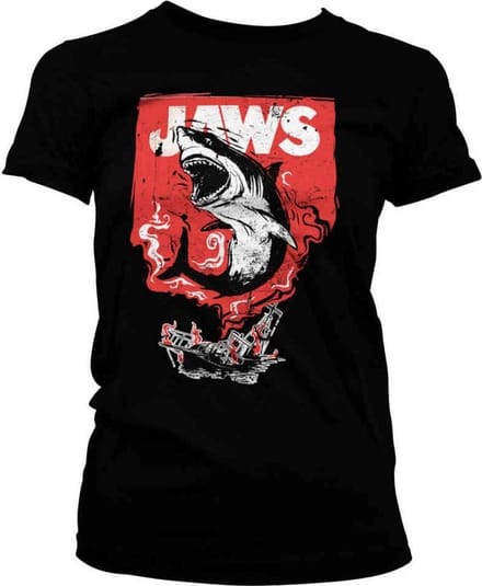 Jaws Dames Tshirt -L- Shark Smoke Zwart