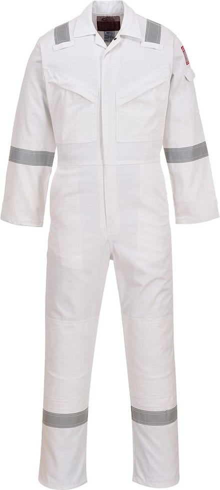Portwest Vlamvertragend antistatische Overall 350gr FR50 - Wit - XL