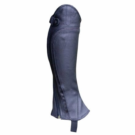 Mondoni Shine Line Minichaps - Maat: XXS - Zwart - Leer