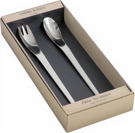 Georg Jensen saladebestek Arne Jacobsen mat rvs