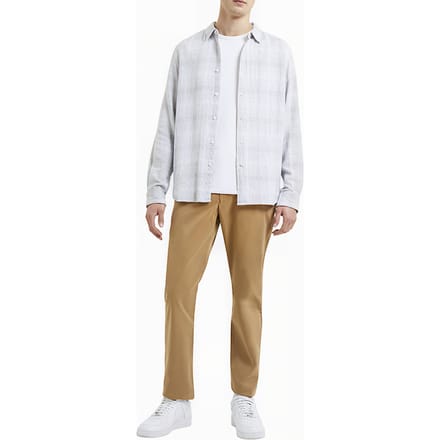 French Connection Berrow Dobby Cotton Shirt White Maat: S | Casual Overhemden Outlet | Heren | Beige