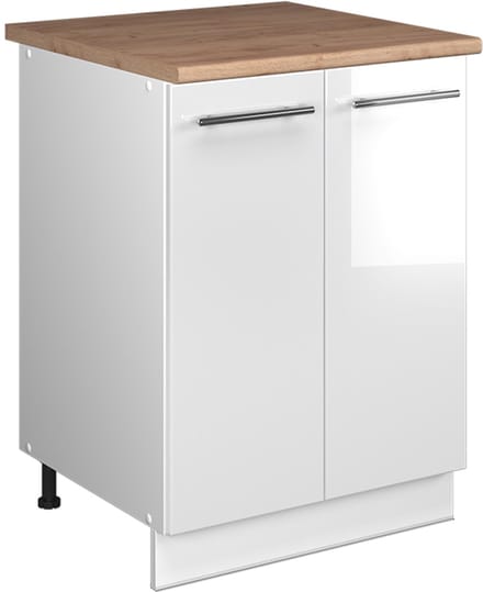 Vicco Wastafelkast Fame-Line, Wit Hoogglans/Wit, 60 cm