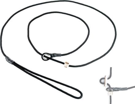 Mystique moxon jachtlijn met Dubbele Stop 4 mm - 150 cm Zwart
