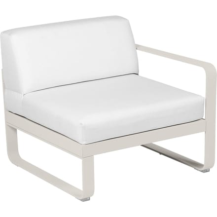 Fermob BELLEVIE Fauteuil Module rechts - A5 leemgrijs - 81 witgrijs