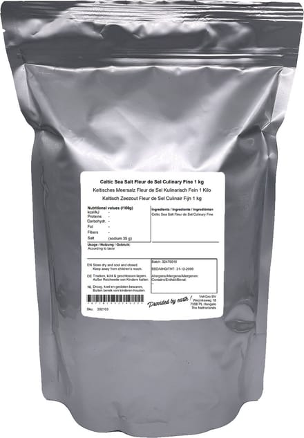 Keltisch Zeezout Fleur de Sel 2 - 4 mm - 1 Kg - VehGro