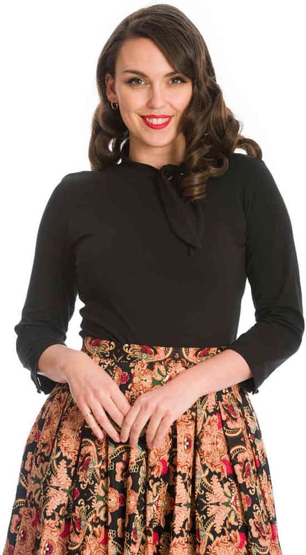 Dancing Days - DOLLY GLAM Longsleeve top - M - Zwart