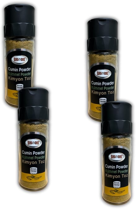 Bagdat - Komijn Gemalen - Kimyon Toz 48g - 100% Natuurlijk - Specerij voor Koken - Kruiden & Specerijen - 4 Stuks