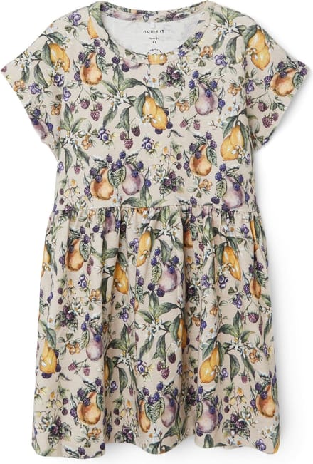 Name it jurk meisjes - beige - NMFhemone - maat 104