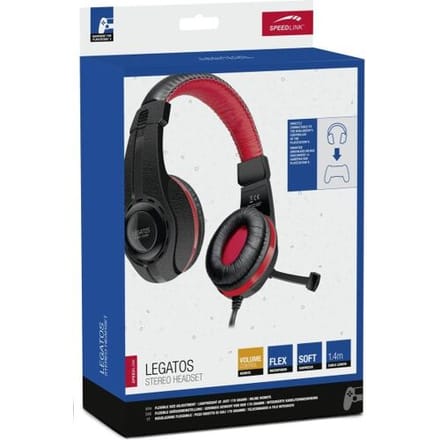 Speedlink Legatos Stereo Headset-Zwart / Rood (Diversen) Gebruikt