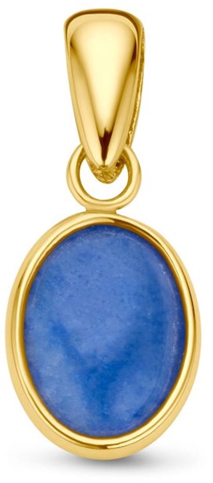 14K geelgoud hanger blauw kwarts 4028791