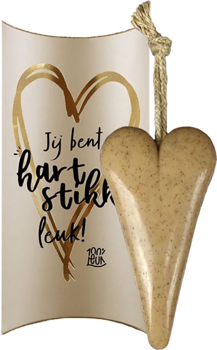 100%LEUK - Zeep in cadeauverpakking - Grote hartzeep