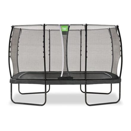 EXIT Allure Classic Trampoline 214x366cm - Op Poten - Rechthoekig - Trampoline Buiten - Voor Kinderen - Zwart