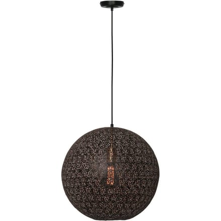 Freelight Hanglamp Oronero, Ø 40 cm, zwart/goud, metaal