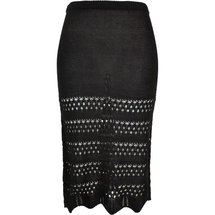 Urban Classics - 3/4 Crochet Knit Rok - 4XL - Zwart