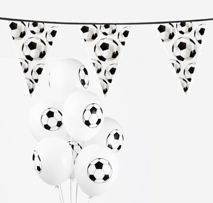 Versiering pakket Voetbal zwart -wit.