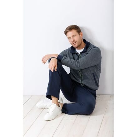 Sportief heren sweat huispak Hajo Blauw man 52