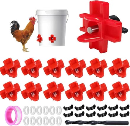 Automatische Kippen Drinker - Pluimvee Tuitdrinker - Pluimvee Hydrateren - Lekvrij Boorsysteem - 12 Stuks - Niet Gespecificeerd